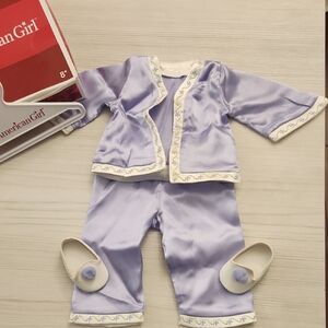 American Girl Light Purple Pajama Set with Slippers